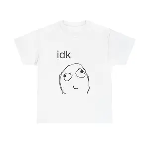 idk face T-Shirt | funny meme illustration graphic tee menswear [100% cotton]