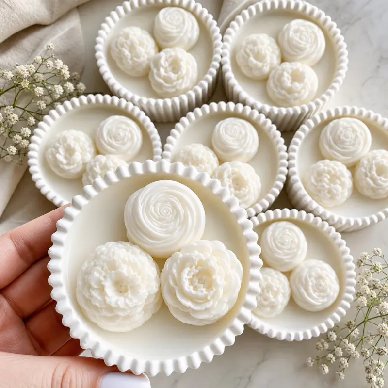 Handmade Flower Aroma Candle, Wedding Gift