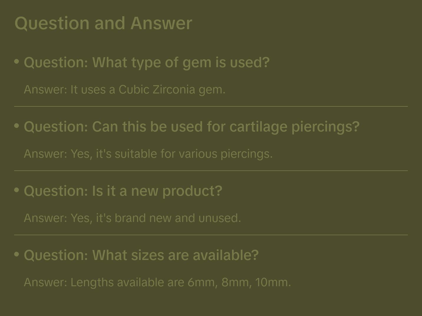 1 Piece of Internally Threaded Solid Titanium Bezel Gem Labret Stud Lip Ring - 16g or 18g - Gem Size: 2 or 3mm - Lengths - 6mm, 8mm or 10mm!