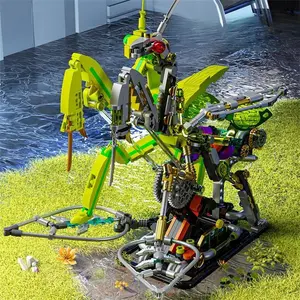 Technical Mechanical Mantis Insect Life Set with Light, Creative Animal World Model Assembly Toys, Birthday Present, Creative Gift, Figures Combo