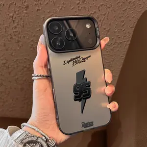 Lightning Mc Queen 95 Pattern Case for iPhone 17 Pro Max 17 Air 16/15/14/13/12/11 Pro Max XR XS E Plus Retro High-end Shockproof Drop Screen Protection Cute Durable PC Smartphone Cover