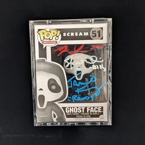 Triple autographed Ghost Face Funko Pop #51