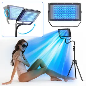 Ultraviolet Tanning Lamp 50W Solarium Lamp for Tanning Body 96PCS Blue Light Lamp Wavelength 460nm & 480nm Skin Care