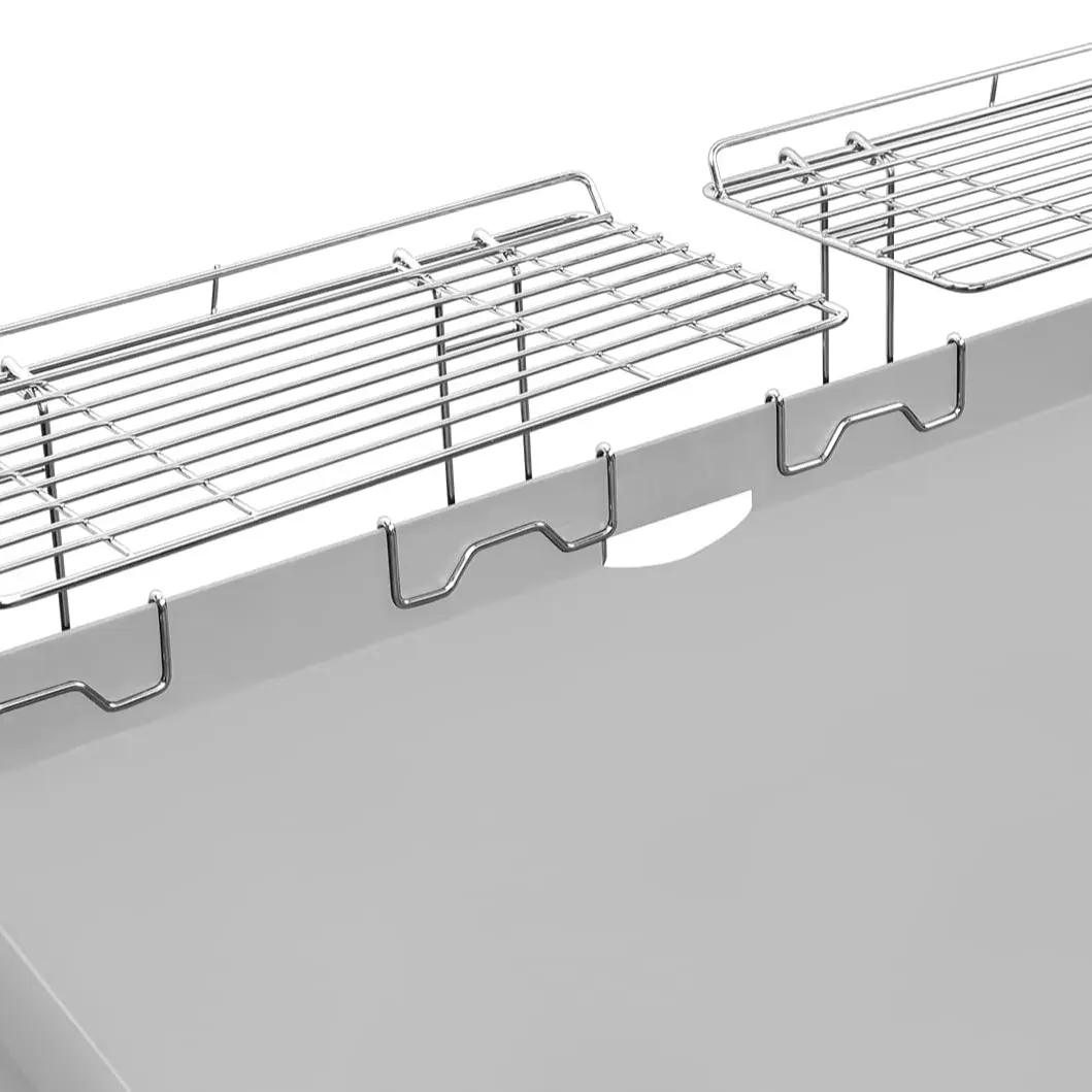 Geesta 2Pcs Blackstone Griddle Warming Rack, Heavy Duty Steel Grill Warming Rack Compatible with 17/22/28/36 Inch Blackstone Griddles and Most Tabletop Flattop Griddle Accessories