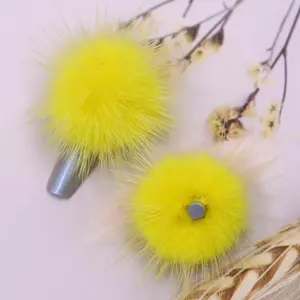 Magnetic Nail Puff Kit with Detached Puff Pom Pom Fluff Balls and Nail Charms