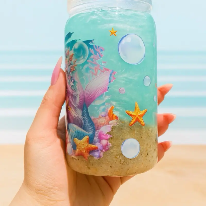 Mermaid Swirl Cup | Ocean-Inspired Acrylic Drinkware Mermaid Swirl Cup | Ocean-Inspired Acrylic Drinkware