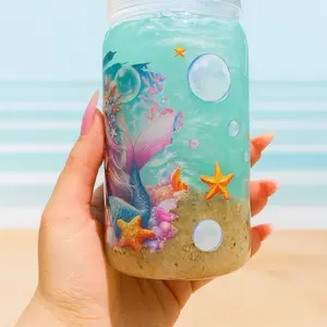Mermaid Swirl Cup  | Ocean-Inspired Acrylic Drinkware
