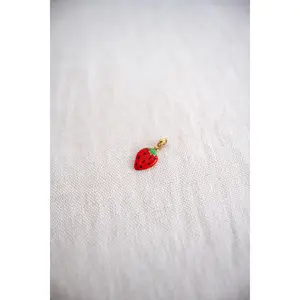Red and Golden Strawberry Pendant