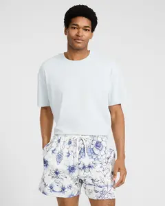 Express Men's Floral Mesh Drawstring Elastic Waist Shorts