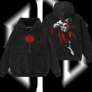 Superstyle Limited Edition Nolan Grayson Omni-Man Invincible War Superhero Comics Edition Double Print Lightweight Acid Washed Tee Hoodie Sweater Graphic Design Top Cotton Streetwear Comic T-Shirt Clothes Menswear Womenswear 2A9