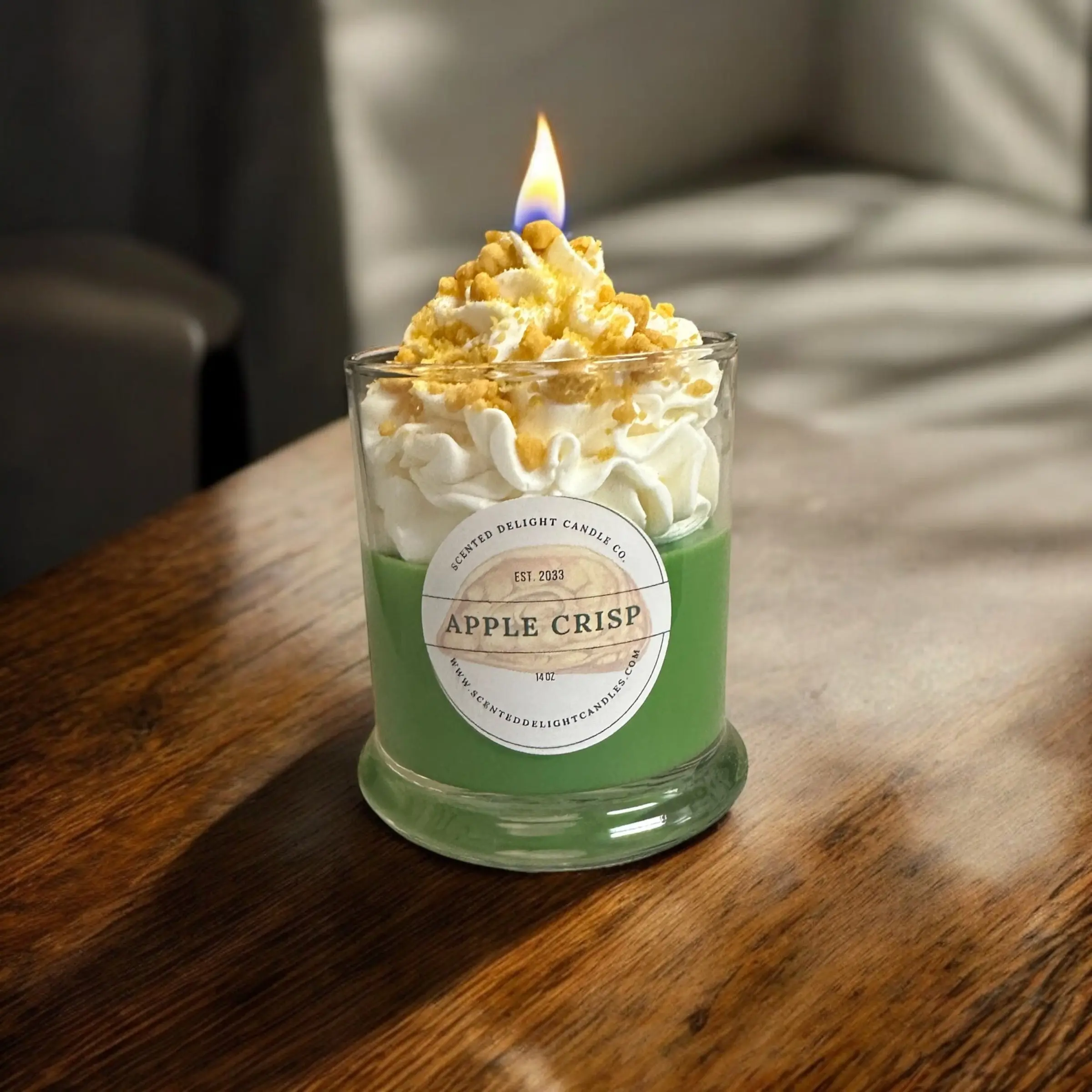 Apple Crisp 12oz Scented Candle - Aroma & Decor