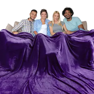 Oversized King Fleece Blanket 120x120 Inches - Ultra Soft Cozy Warm Giant Huge 10'x10' Blanket for Bed, Sofa, Couch, Travel, Camping, Extra Large 350 GSM Flannel Big Throw Blanket