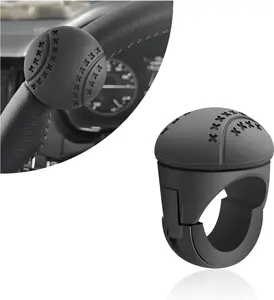 Steering wheel ball for automobiles, suitable for steering systems in passenger cars, trucks, and vessels. This device features a 360-degree rotating knob with a silicone surface and incorporates metal bearings internally.