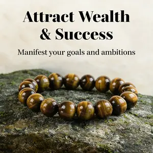 Yellow Tiger Eye Protection Bracelet Set 10mm Watermelon Tea 8mm Crystal Unisex Healing Gift for Stress Relief Focus Energy Healing Stone Jewelry Christmas Present