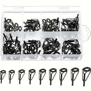 Stainless Steel Ceramic 80pcs Fishing Rod Tip Repair Kit - Essential Accessory for Every Angler - Sea Fishing Guide Rings
