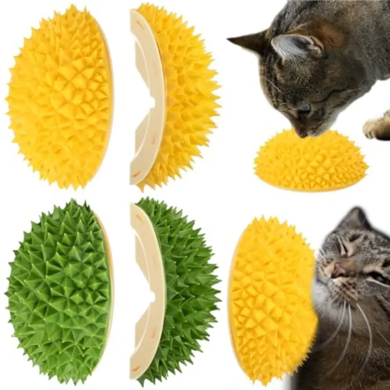 Fun Pineapple Cat Rubbing Toy, Wall-Mounted Itching Relief Scratcher for Indoor Cats, Pet Grooming Tool, Interactive Play & Scratch Solution