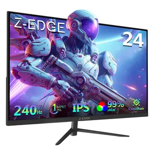 Z-Edge 24 inch 240Hz Gaming Monitor FHD 1080p MPRT 1ms IPS 350nits 16.7M Colors 99% sRGB UG24PJ Frameless design DP x1 HDMI x1 Black White