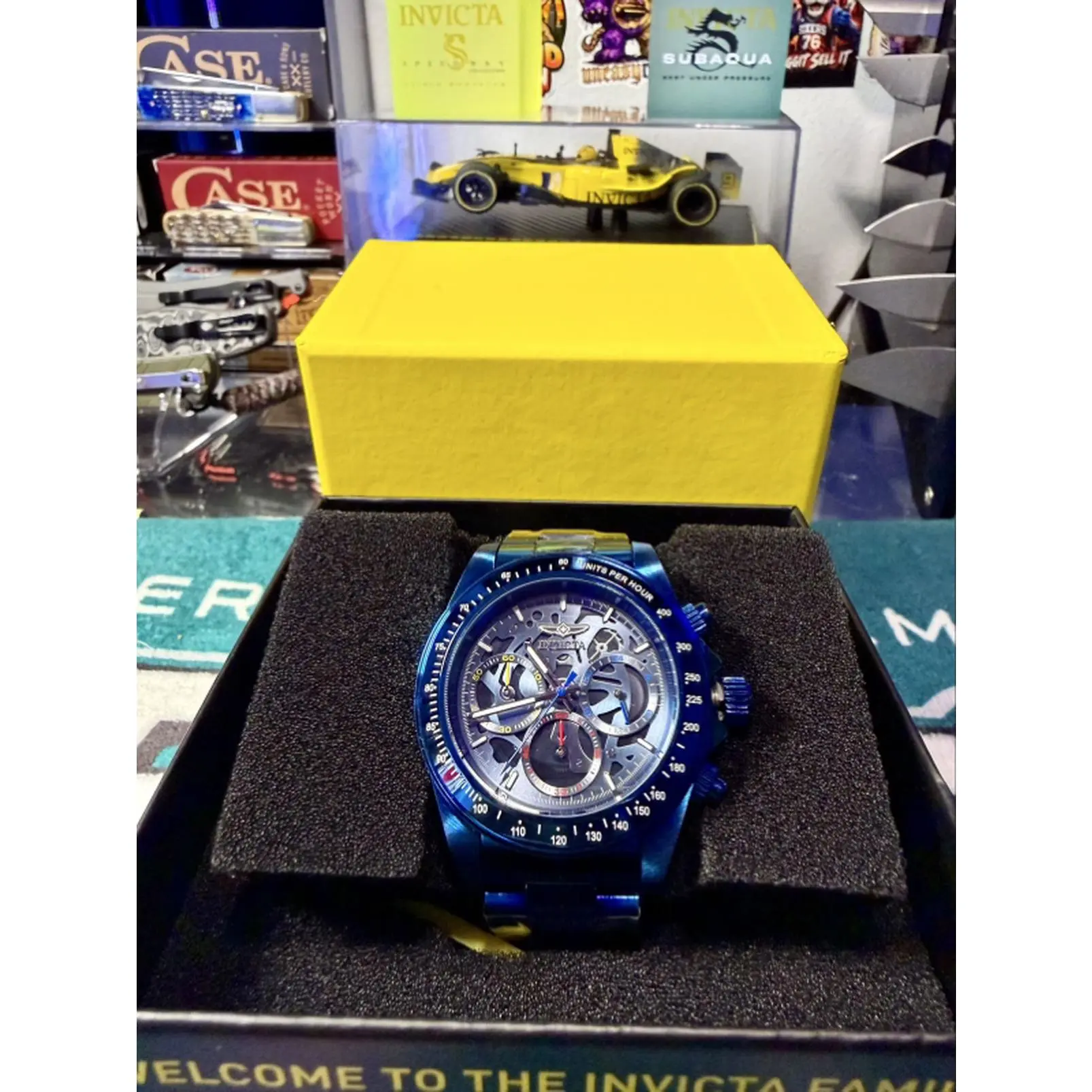 Invicta Speedway Blue Label Exoprix 40 mm Stratcore Watch with Bold Design and Precision Engineering
