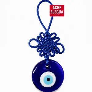 Evil Eye Pendant for Protection - Blue Eye Design with Rope Attachment - Versatile Spiritual Accessory for Positive Energy - Decor, Ornaments Hanging