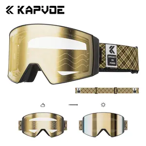 KAPVOE New Ski Goggles Double Layers Anti fog Big Ski Glasses Skiing Mask Snowboard Eyewear Outdoor Men Women UV400 Snow Goggles