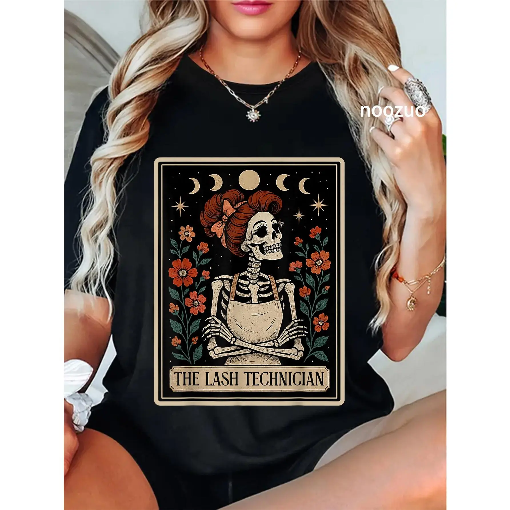 100% Cotton The Lash Technician Lash Tech Eyelash Technician Tarot Card T-Shirt