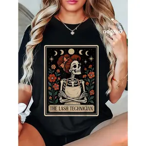 100% Cotton The Lash Technician Lash Tech Eyelash Technician Tarot Card T-Shirt