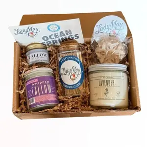 Lavender Tallow Gift Box – Relax Set | Natural Skincare & Candle | Calming Spa Gift | Self-Care for Her | The Lady May