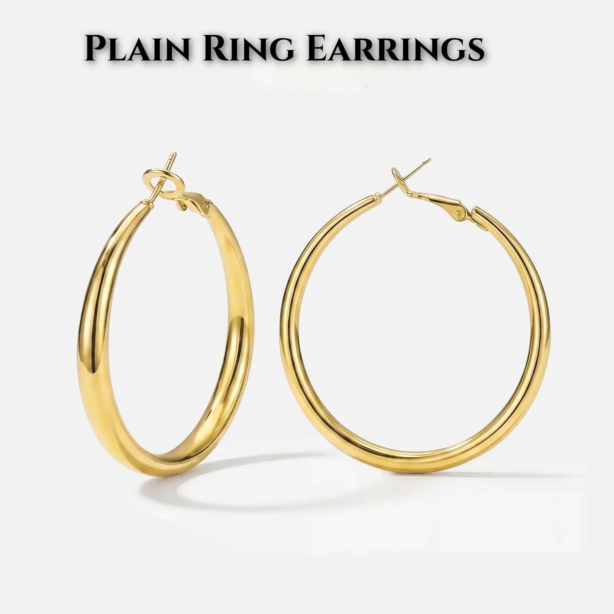 Gold Silver Hoop Earrings for Women Large Small Hoops Set 30mm 40mm 50mm 60mm Daily Wear Gift for Girlfriend Wife Mom ﻿