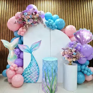 New 38 Piece Mermaid Tail Theme Balloon Set, Shell Aluminum Foil Balloons, Birthday Party Decoration Scene Setup