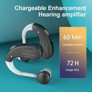A set of hearing AIDS suitable for hearing loss of the elderly, rechargeable,