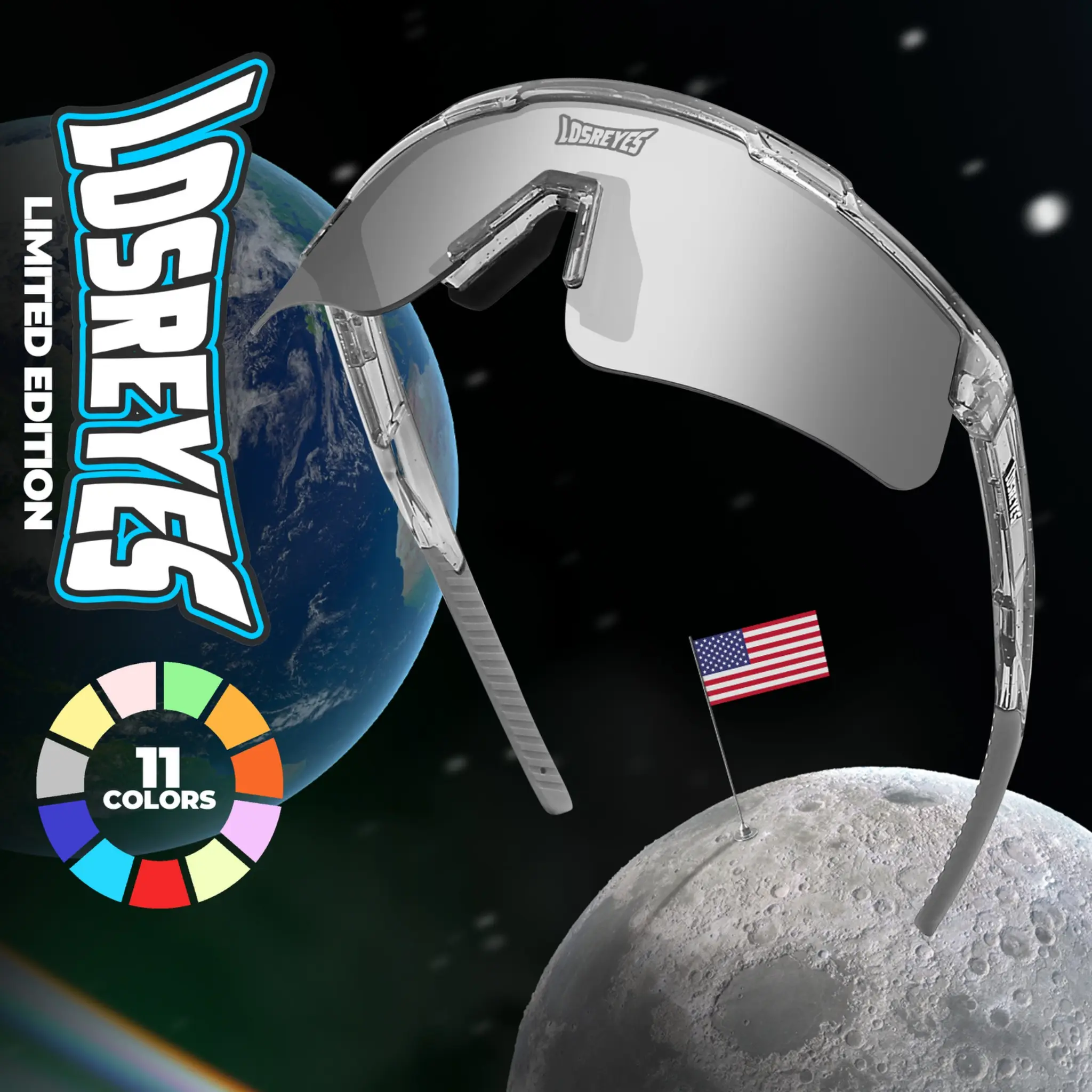 LOSREYES Galaxy Collection Sunglasses – Lightweight UV400 Shades for Athletes & Adventurers – Durable Anti-Seawater Coating, Cosmic Color Frames, Styl