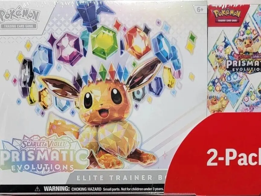 pokemon eevee prismatic booster box Pokemon Scarlet & Violet Prismatic Evolutions Elite Trainer Box & Booster Bundle Exclusive 2-Pack main image 1