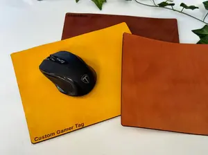 Personalized Leather Mouse Pad | Full Grain Leather Custom Mousepad |  Water-Resistant mousepad | Office Supplies | Gift for Gamers
