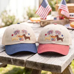 Golden Retriever USA Flag Hat – Personalized Embroidered Dog Dad Cap with Custom Name – Vintage Washed Baseball Cap for Pet Lovers Gift