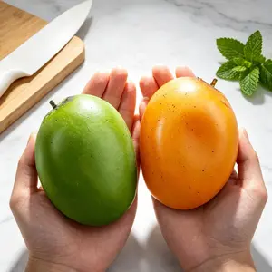Heat Reactive Color Changing Mango Squishy, Fluid & Moldable Novelty Fidget Toy, Soft Shapeable Sensory Toy for Daily Relaxation & Play