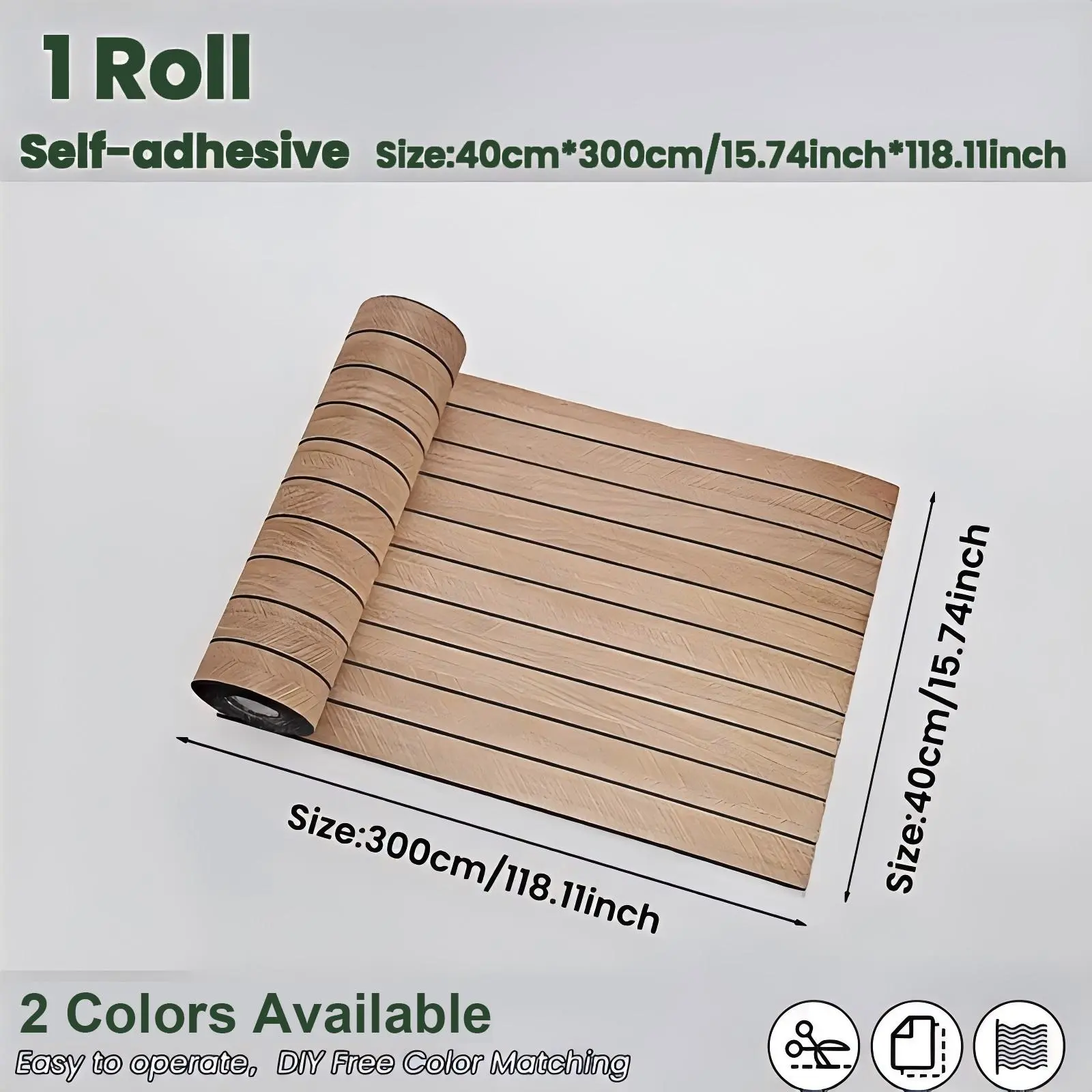 Summerwins 3D Wood Grain Self-Adhesive Peel and Stick Wallpaper - Renter-Friendly, Easy-to-Cut DIY, Waterproof, Easy-Clean Geometric Indoor Decor for Renters' Living Room, Aesthetic Room Supply, Wallpaper Ideas, Living Room Decor