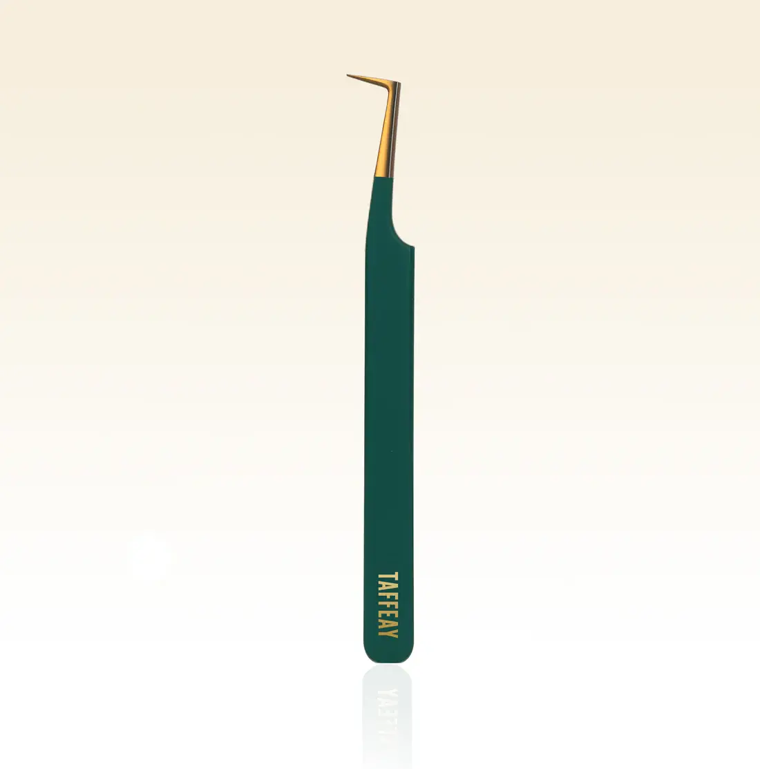 TAFFEAY Professional Fanning Tweezers (TY-02) for Eyelash Extensions - Stainless Steel Makeup Tool with Green Fiber Non-Slip Coating, Fine Tip Precision, Flawless Lash Handling, Better Control, Durable Design, Lash Art, Accurate Lash Handling, Lash Artist