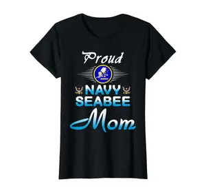 Womens Us Navy Seabee Veteran Gift TshirtProud Navy Seabee Mom TShirt 45716 918