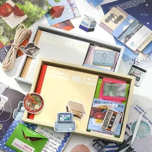 106pcs Box Paper Craft DIY Sticker Tape Set, Style High-Quality Handmade Material, Decorative Supplies for Creative Projects