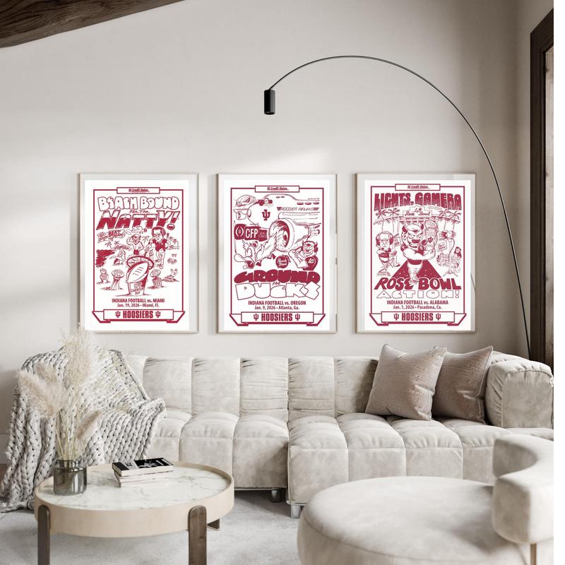 Indiana Hoosiers 2025-26 Football Peach Bowl Poster( Unframed-Print Only )