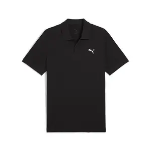 PUMA Mens Essentials Pique Short Sleeve Shirt Casual Casual - Black