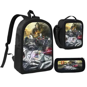 Jujutsu Kaisen Multi Character Print Backpack, Classic Manga Anime School Bag, Comfortable Adjustable Daily Backpack, Lightweight Travel Casual Pack, Great Gift For Jujutsu Kaisen Lovers And Student Daily Use tiktokshopspringglowup