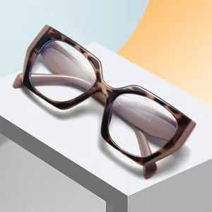 Designer Leopard Print Stitching Colors Anti-blue Light Glasses For Women Cat Eye Computer Blue Ray Blocking Eyeglasses 2026 for your car decoration