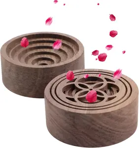 PCS Wooden Essential Oil Diffuser, Walnut Wood Diffuser, Aromatherapy Diffuser, Small Round Diffuser for Home, Offices, Cars, Yoga Rooms, Sauna Rooms, S Centers