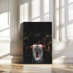 Derrick Rose 1 of 1 Chicago Bulls Poster  Iconic MVP Wall Art, Motivational Basketball Print for Gyms, Offices & Sports Fans.( Unframed - Print Only )