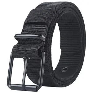 Breathable Nylon Fabric Belt, Youth Belt with Pin Buckle for Jeans, Regular Size Has 8 Holes, Belt Length 44.48 Inches,suitable for Men and Women.