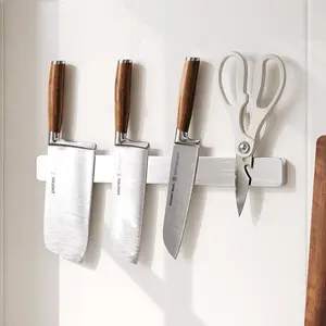 Round Magnetic Knife Holder, Stainless Steel Wall-Mounted Knife Organizer, Kitchen Storage Solution, Durable and Space-Saving Design