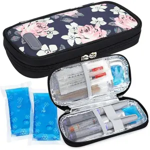 Insulin Cooler Travel Case with Temperature Display - Refrigerated Cooler Travel Case Diabetic Travel Case BY