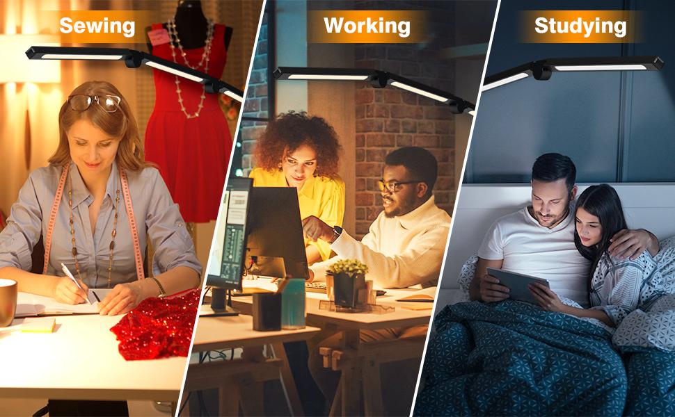 Segrass Bright LED Desk Lamp with Clamp,Eye Caring Architect Led Desk Lights with Adjustable Swing Arm for Office Home,Dimming and Tempering Led Table Light Segrass Bright LED Desk Lamp with Clamp,Eye Caring Architect Led Desk Lights with Adjustable Swing Arm for Office Home,Dimming and Tempering Led Table Light