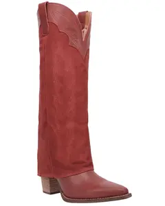 Dingo Women's Women'S Wild Horses Tall Western Boot Snip Toe - Di2280-Red